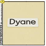Monogramma DYANE - targhetta rettangolare