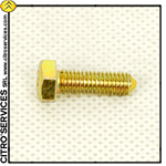 Bullone M5 x 16mm - testa 8mm - CON CHEVRONS - a punta - zincato giallo