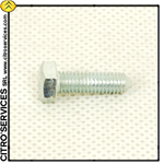 M5 x 16mm bolt - 8mm head - WITH "CHEVRONS" - pointed - white galvanized