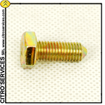 M7 x 18mm bolt - 12mm head - WITH "CHEVRONS" - pointed - yellow galvanized