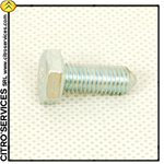 Bullone M7 x 18mm - testa 12mm - CON CHEVRONS - a punta - zincato bianco