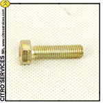 M7 x 25mm bolt - 11mm head - WITH "CHEVRONS" - yellow galvanized