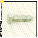 M7 x 25mm bolt - 12mm head - WITH "CHEVRONS" - pointed - white galvanized