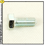 Bullone M9 x 22mm - testa 14mm - CON CHEVRONS - a punta - zincato bianco