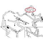 CX water pipe from tank to vent box, (CX20 - GTI - GTI TURBO 7/79->)