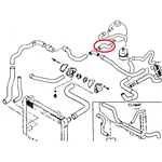 CX water pipe from tank to 3-way union, (CX20 7/79->)