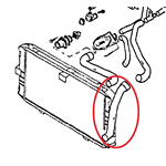 Water pipe between radiator and pump (CX 2400 - CX GTI - 3/80->)