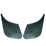 Set of two mudflaps for 2CV front wings - with rivets