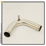 Radiator inlet pipe, stainless steel, carburettor ID/DS