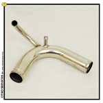 Radiator inlet pipe, stainless steel, EFI DS