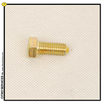 Bullone M9 x 22mm - testa 14mm - CON CHEVRONS - a punta - zincato giallo