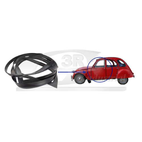 Joint caoutchouc pour porte avant droit, 2CV 63->