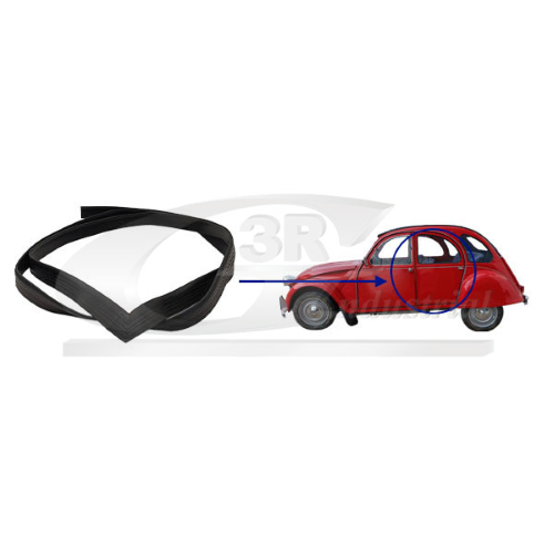 2CV 63-> Rear left Door seal