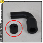 Plug for front bent union for suspension return piping