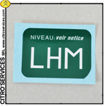 Adesivo LHM (parte superiore bidone zincato)