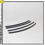 Set of 4 external sealing strips for door glasses