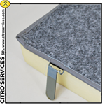 Grey front carpet for Dspecial - Dsuper (1970->), with foam rubber