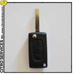 New key. There is no Double Chevron logo, but this can easily been recovered from another key. 