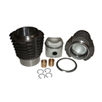 Jeu de 2 pistons et cylindres pour 602cc moteur (8,5:1 - Ø74mm) complet avec axes et segments