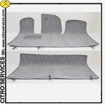 Set of gray front and rear carpet, suitable for DS ->62, without foam rubber