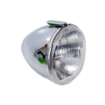 Faro anteriore rotondo H4  <<CIBIE>> (ora Valeo), completo di calotta cromata - 2CV6 e HY